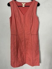 Sundance Women’s 6 Coral Pink Sleeveless V Neck Floral Jacquard Boho Dress