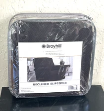 BROYHILL Recliner Slipcover Brown 38" W x 42" H Textured Machine Washable Cover