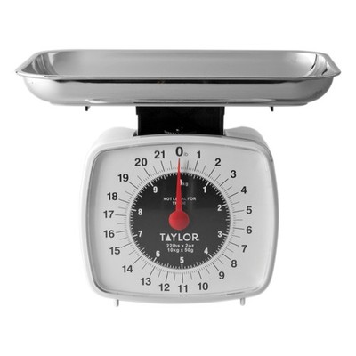 Taylor Analog Kitchen Scale Mechanical Food Scale 22 Lb Capacity Multicolor 3880