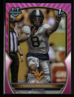 Nicco Marchiol 2022 Bowman University Chrome #77 Pink Refractor West Virginia