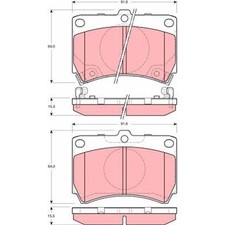 TRW GDB3206 Bremsbelagsatz für KIA RIO DC Bremse Bremsbeläge