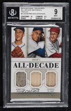 2014 National Treasures 13/25 Duke Snider Stan Musial Warren Spahn BGS 9 HOF uk2