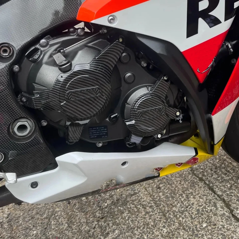 Carbon Fiber Motorcycle Engine Protection Cover For Honda CBR1000RR 2008-2016 Foto 4 de 4