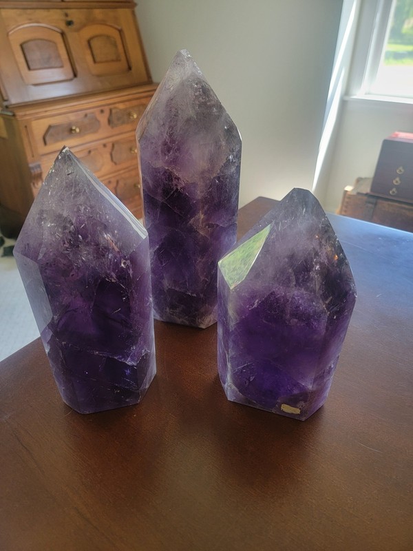 Amethyst Crystal Towers - Cut and Polished