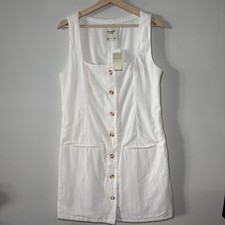 Abercrombie & Fitch Dress Womens M White Sleeveless Button Front Vest NWT