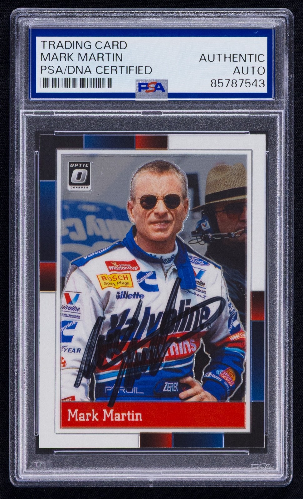 Mark Martin Signed 2021 Donruss Optic Card #68 (PSA) NASCAR Racing Auto