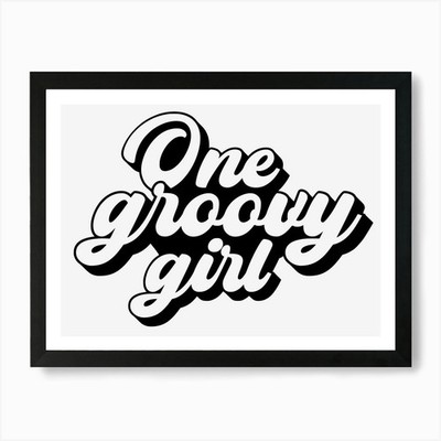 One groovy girl 1 Kunstdruck gerahmt Wandbild Poster Leinwanddruck Bild