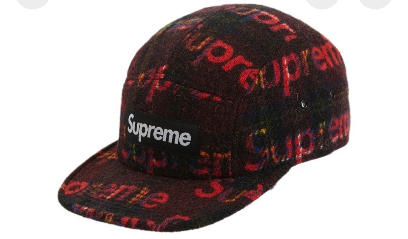 帽子 Supreme Harris Tweed Camp Cap 18AW red Supreme Harris Tweed Camp Cap Red Plaid FW18 | eBay