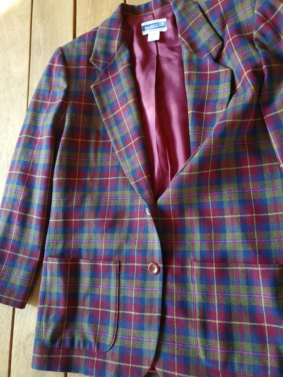 Pendleton Knockabouts Plaid Wool Blazer Jacket Wo… - image 5