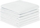 Men's Handkerchiefs Cotton Hankerchiefs White Machine Wash Pocket Squares