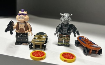 Bebop and Rocksteady Teenage Mutant Ninja Turtles TMNT Custom Minifigure 2 Pack