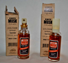 Vintage Coty Musk For Men Cologne Spray 1.5 oz Testers w/Box Lot of 2