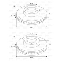 2X Valeo Bremsscheiben 296Mm BelÜFtet Vorne Passend FÜR Toyota Auris Camry