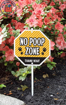No Poop Zone Garden Sign - Keep Your Garden Clean and Pet-Friendly