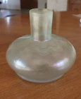 Antique L.C.T. Tiffany Favrile Pale Green Iridescent Vase Pulled Design 879T 5"