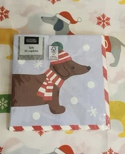 Sausage Dog / Dachshund Napkins Pack Of 20 Christmas Gorgeous