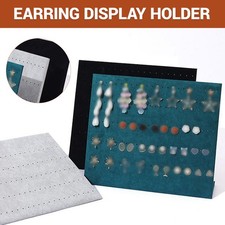 120 Holes Black Velvet Earring Display Stand Holder Jewelry Studs Rack Organizer