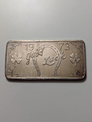 1973 Great Lakes Mint Good Luck Horseshoe 1 Oz 999 Silver Bar