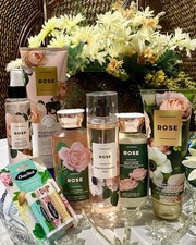 Bath Body Works ROSE 7 Pc Gift Set w/ Shimmer Mist Full Size, HTF New