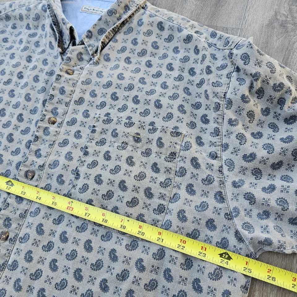 Vtg Bugle Boy Company Mens Sz 2XL Button Down Shirt Long Sleeve Paisley - Image 3 of 4