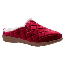 Spenco Velveteen Full Contact Comfort Women's Slippers Cranberry - 5.5 Wide