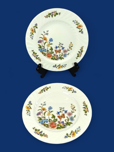 2 Aynsley Bone China Cottage Garden Bread And Butter Plates - Picture 2 of 11
