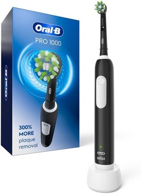 Oral-B Pro 1000 Crossaction Electric Rechargeable Toothbrush - Black