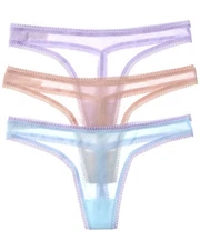 Ongossamer 3Pk Mesh Hip G Thong Women's