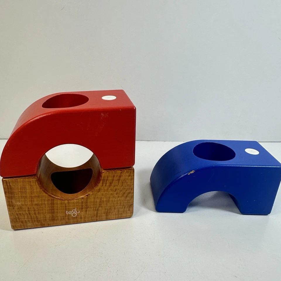 Lote de 3 reemplazos de bloques de madera magnéticos Tegu Foto 4 de 4