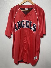 VTG Y2K 2003 Dynasty Los Angeles Anaheim Jersey Men’s XL Red MLB Baseball