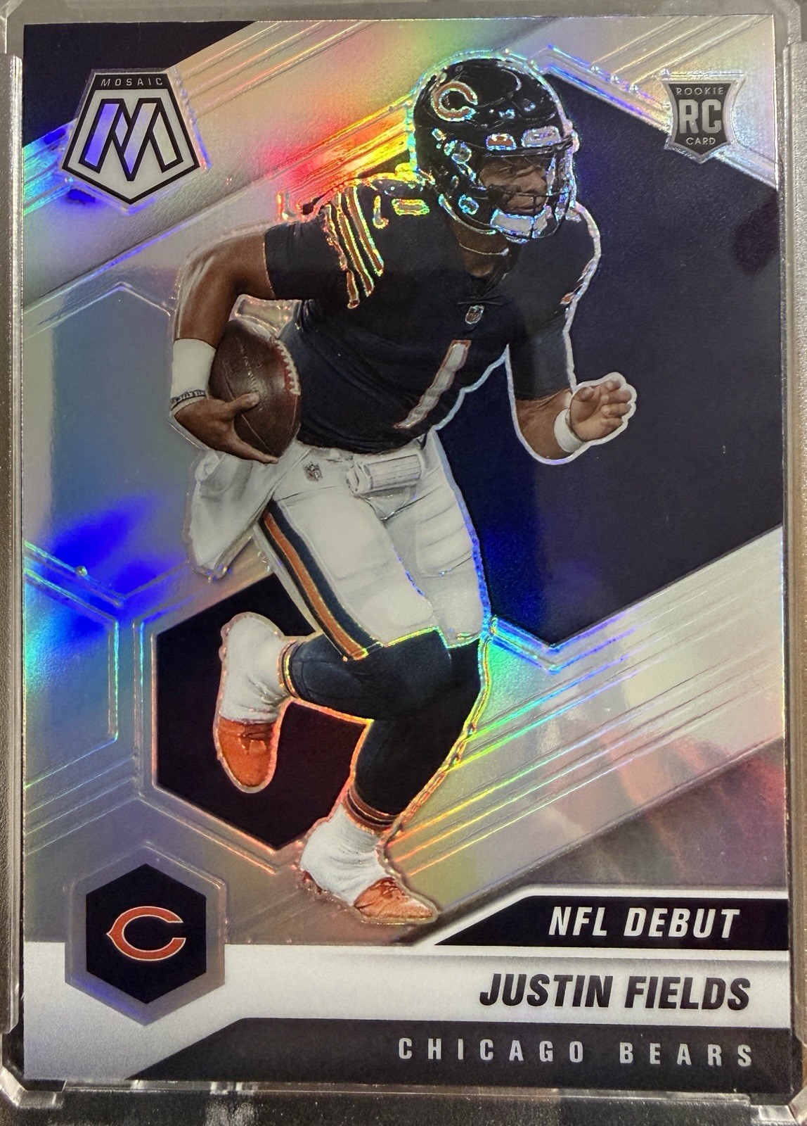 2021 Panini Mosaic Silver Prizm NFL Debut Justin Fields #242 Rookie Bears