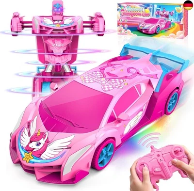 KIDLUNA Einhorn Ferngesteuertes Auto Transform für 3-12 mädchen, 2,4GHz RC Auto Drift m