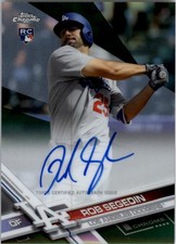 2017 Topps Chrome Rookie Autographs Green Refractors #RARS Rob Segedin Auto /99
