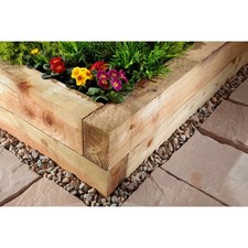 Pressure Treated Timber Garden Sleeper 100x200x1800mm Raised Bed Border Wood