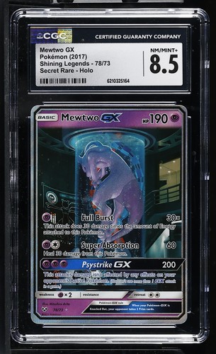 Mewtwo-GX graded CGC 8.5 for sale on eBay