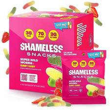 Shameless Snacks Wild Worms Gummies 6 Pack Lo...