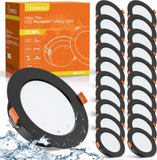 20X black LED recessed spotlights for plasterboard, 5W recessed spotlights 220V Equi