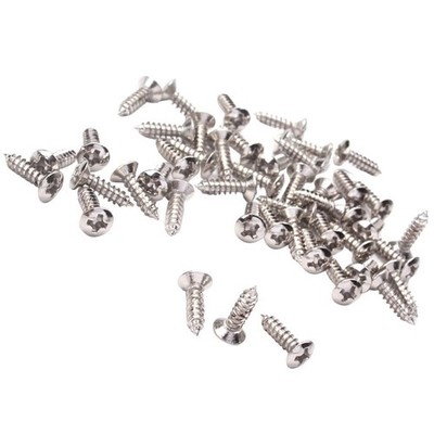 100pcs Bass Guitar Pickguard Schrauben für E-Gitarre Bass 3x12mm Silber