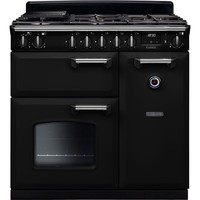 Rangemaster CL90DFPGBL/CM1 Classic 90cm Dual Fuel Range Cooker 5 Burners Black
