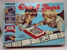 Vtg Etch A Sketch Magic Screen Drawing Game & Activity Center Ohio Art Toys 508