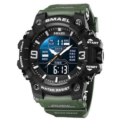 SMAEL Mens Sports Watch Waterproof Quartz Analog Digital Military Wrist Watches