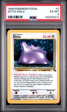 1999 Pokemon Ditto 3/62 Fossil Holo PSA 6!