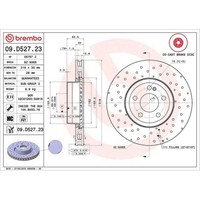 Bremsscheibe Brembo 09.D527.23 Prime Line - Co-Cast FüR Mercedes Benz