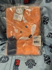 Luvable Friends Hooded Towel Six-Piece Set Fox Cotton Animal Print 30x30 Orange