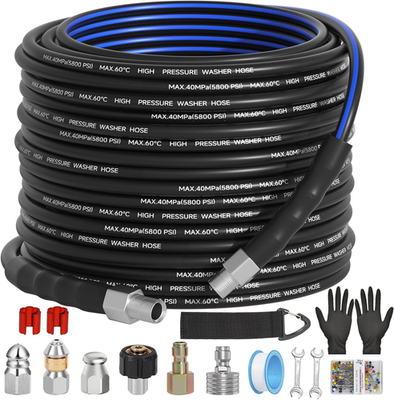 #ad Sewer Jetter Kit for Pressure Washer 100Ft 1 4quot; NPT Drain Cleaner Hose 5800PSI $79.62