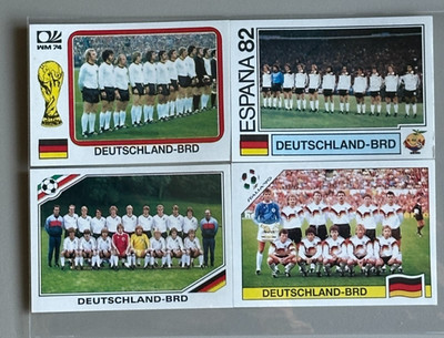 Panini World Cup Story alle Deutschland Mannschaften Sticker WM74 WM82 WM86 WM90
