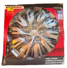 4 AutoCraft Lafayette 17” Gloss Silver Wheel Covers