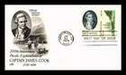 US COVER CAPTAIN JAMES COOK PACIFIC EXPLORATIONS 200TH ANNIVERSARY FDC COMBO