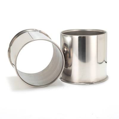 4.9in Polished Stainless Opened End Push Through Trailer Center Caps 4.8in Tall