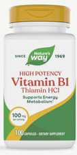 Nature's Way Vitamin B1 100 mg - 100 Capsules